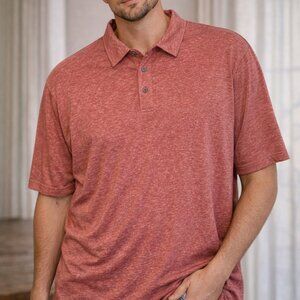 Threads for Thought Heathered Polo – Men’s XXXL | Sustainable & Ultra Soft